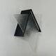 Vintage geometric wall lamp, black metal and glass, France 1950