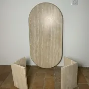 Travertine coffee table