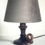 Vintage wooden candle holder lamp