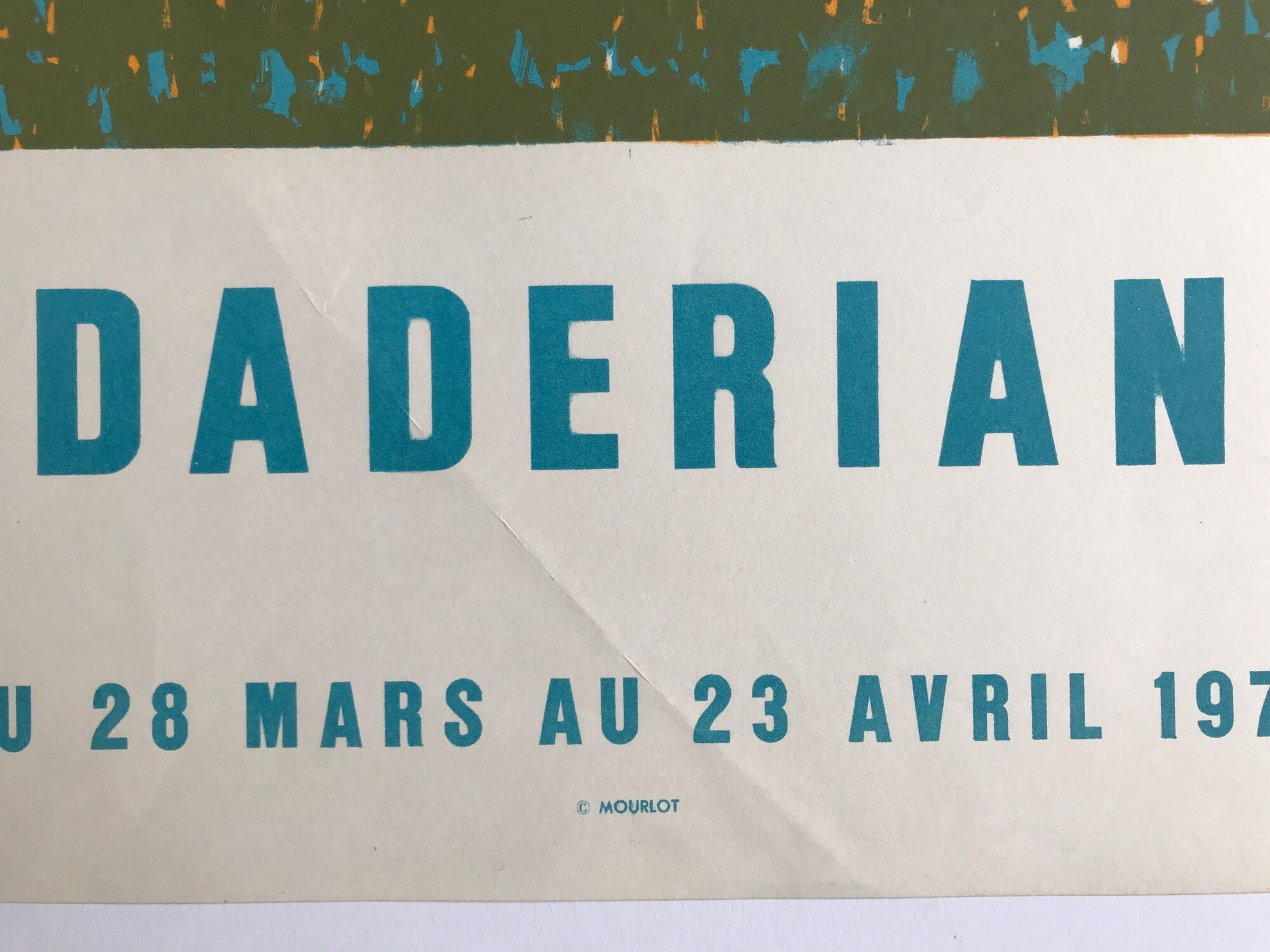 Lithograph poster by dikran daderian, galerie maître albert, 1974, mourlot imp