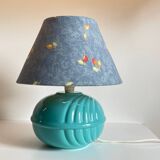 Ocean Blue Vintage Ceramic Lamp