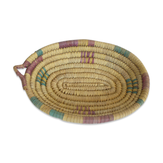 Old, braided handmade African basket