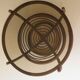 Round coffee table in bamboo, rattan, manou, Italy 1970
