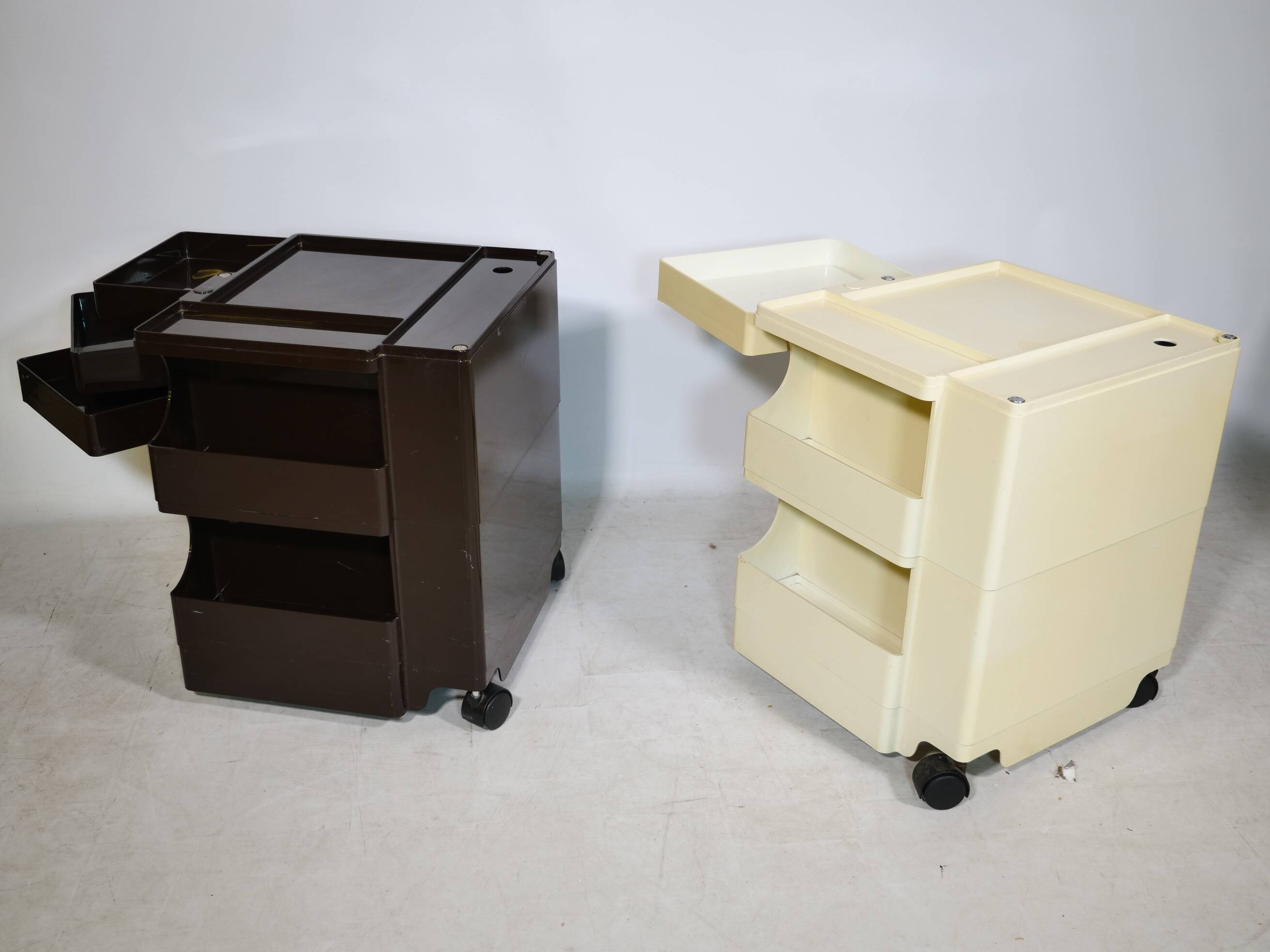 Space Age Rolling Cabinets in Plastic by Joe Colombo, Set of 2, 1970
