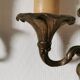 Pair of wall lights, classic style, LouisXV, gold metal, bronze or brass, candle holder effect