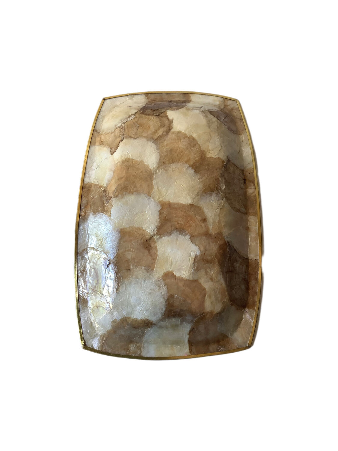 Top in mother-of-pearl and vintage brass