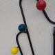 Vintage wardrobe year 50 60 wooden balls design