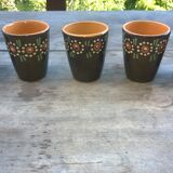 Alsace sandstone cups 1960, lot of 5