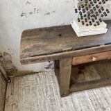 Solid oak console workbench 220cm
