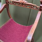 Dagobert oak armchair, new upholstery