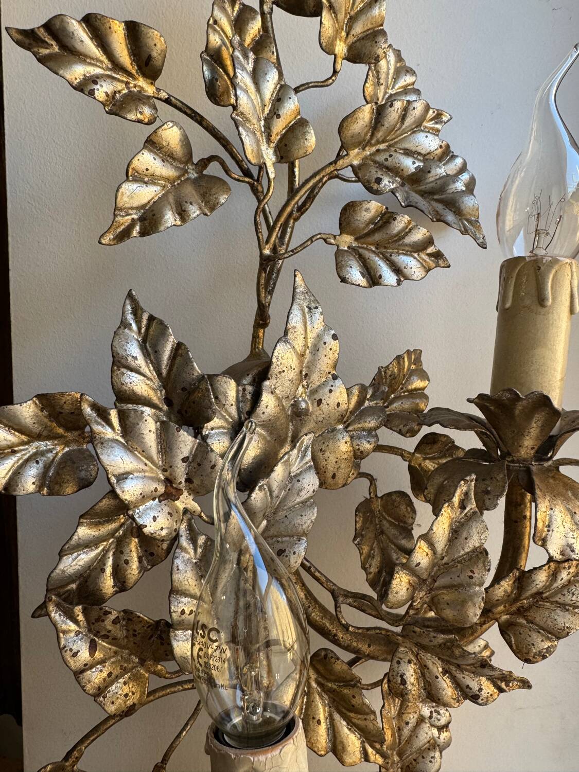 Florentine foliage applique from the 1960s.