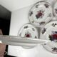 Set of 6 flat plates "Agreste", Sarreguemines, late 20th century, Pyroblan