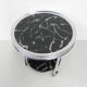 Art deco coffee table in bauhaus style with 2 glass tops and castors