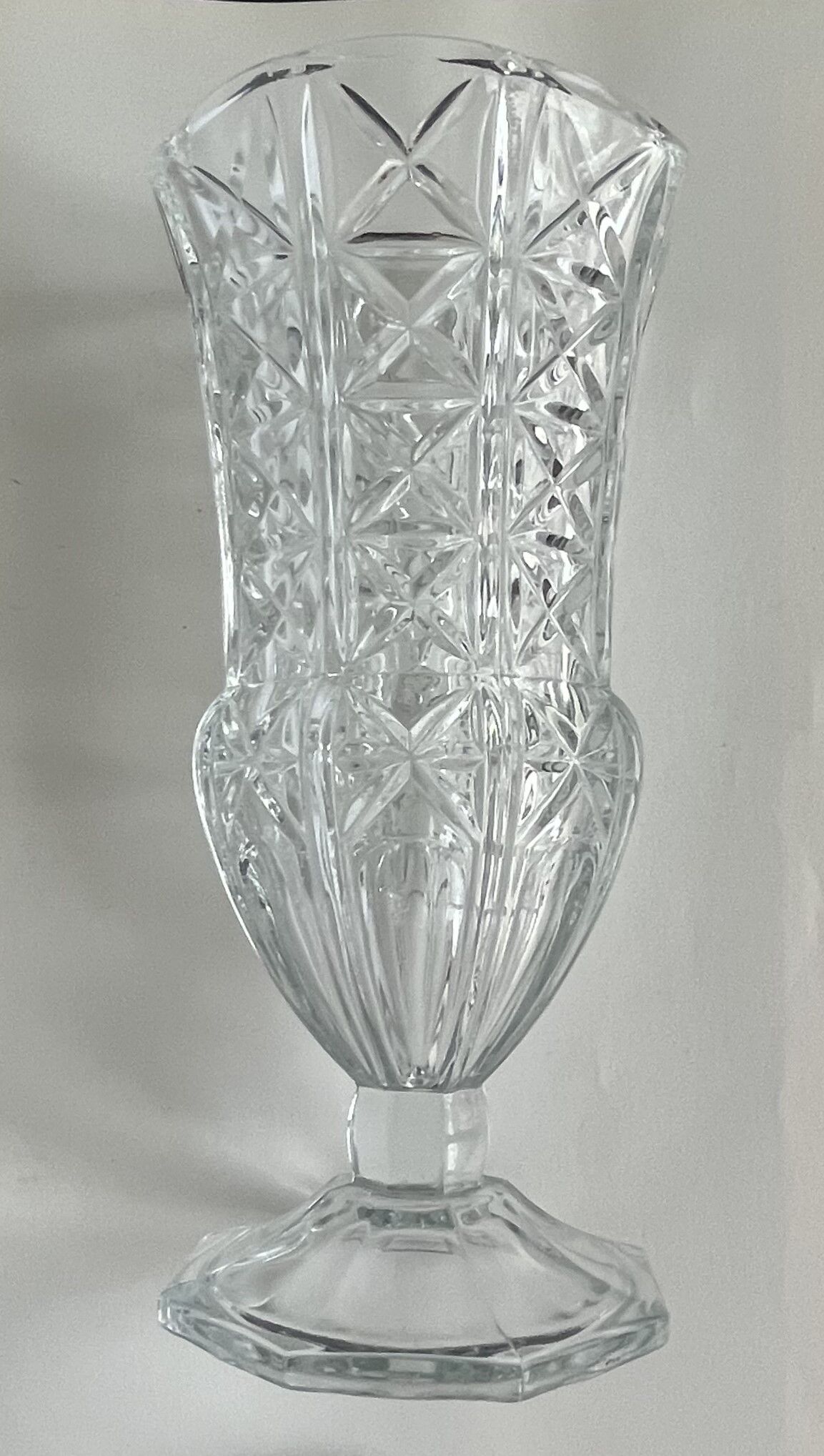 Vintage cast glass vase