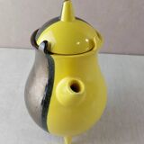 Ancienne cafetière / théière, céramique bicolore, Luc Lucchesi, de Vallauri