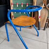 Vintage blue Hitier children's school chair