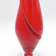 Tulip Vase Fratelli Toso Murano Red Crystal Ribbons 37.5cm