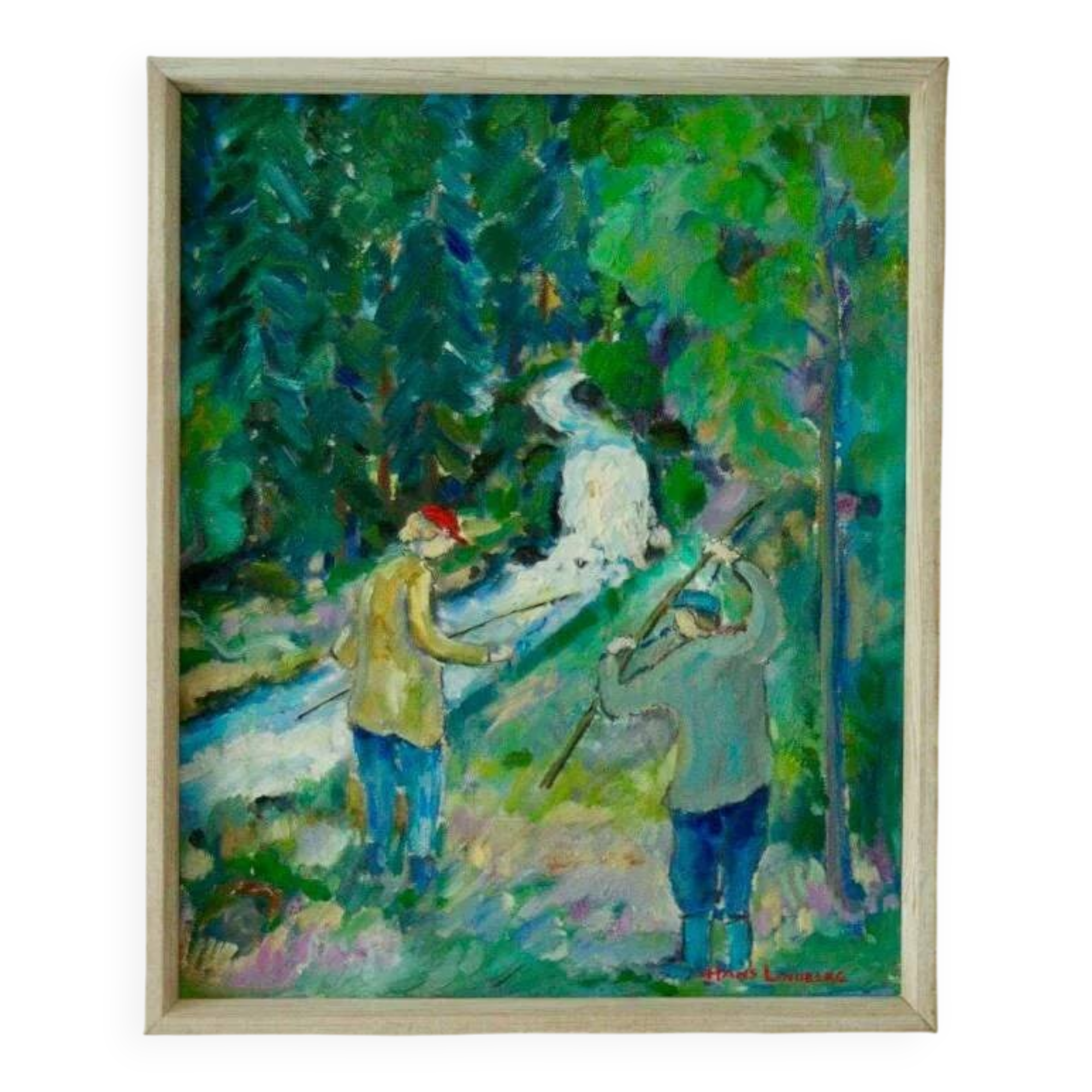 Huile sur toile suédoise originale – par Hans Lindberg