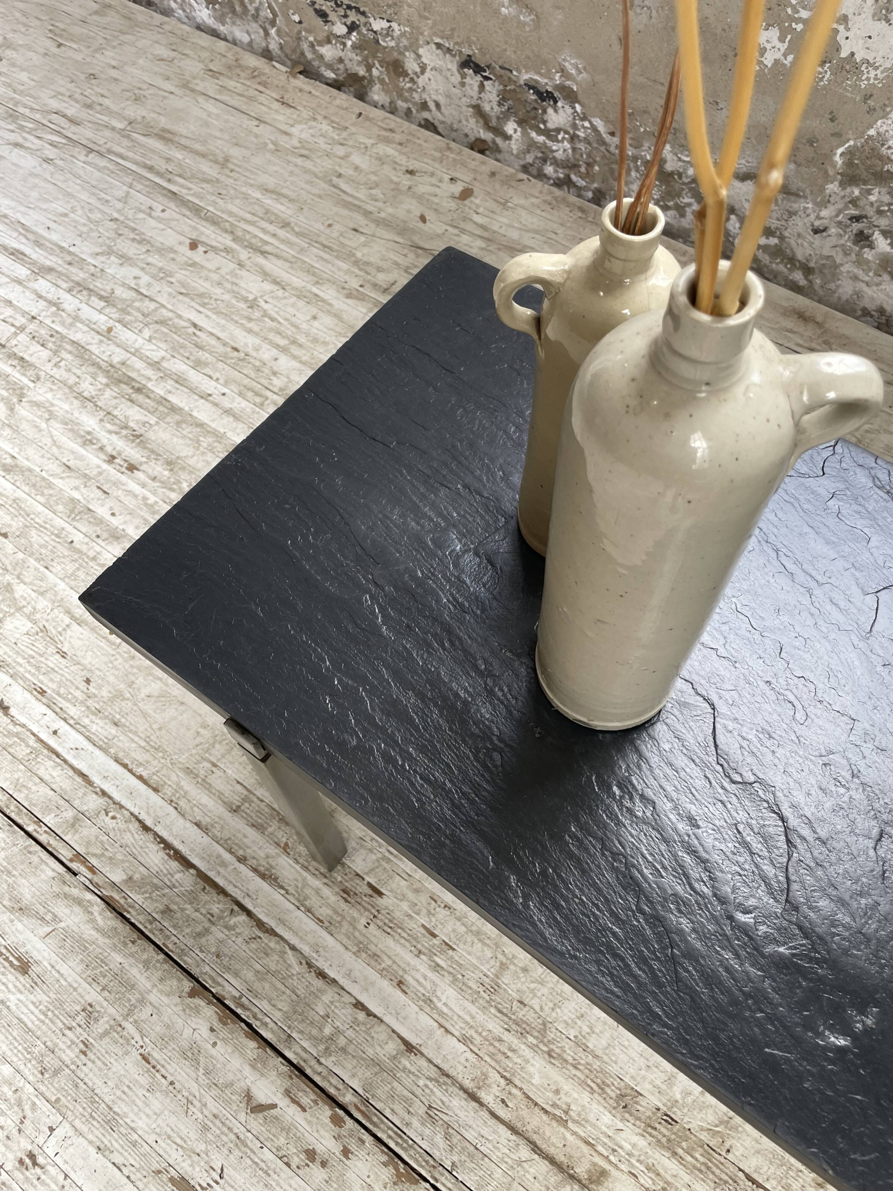 1950s slate coffee table