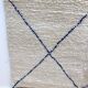 Berber carpet Beni Ouarain with majorelle blue diamonds 250 x 148cm