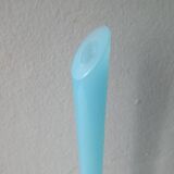 Vase soliflore en verre et opaline bleue