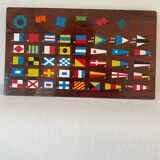 Wooden plaque international flag code
