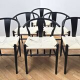 Set of 6 designer dining room chairs
