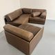 Modular corner sofa DS-76 in brown leather, designed by De Sede, 1980s.