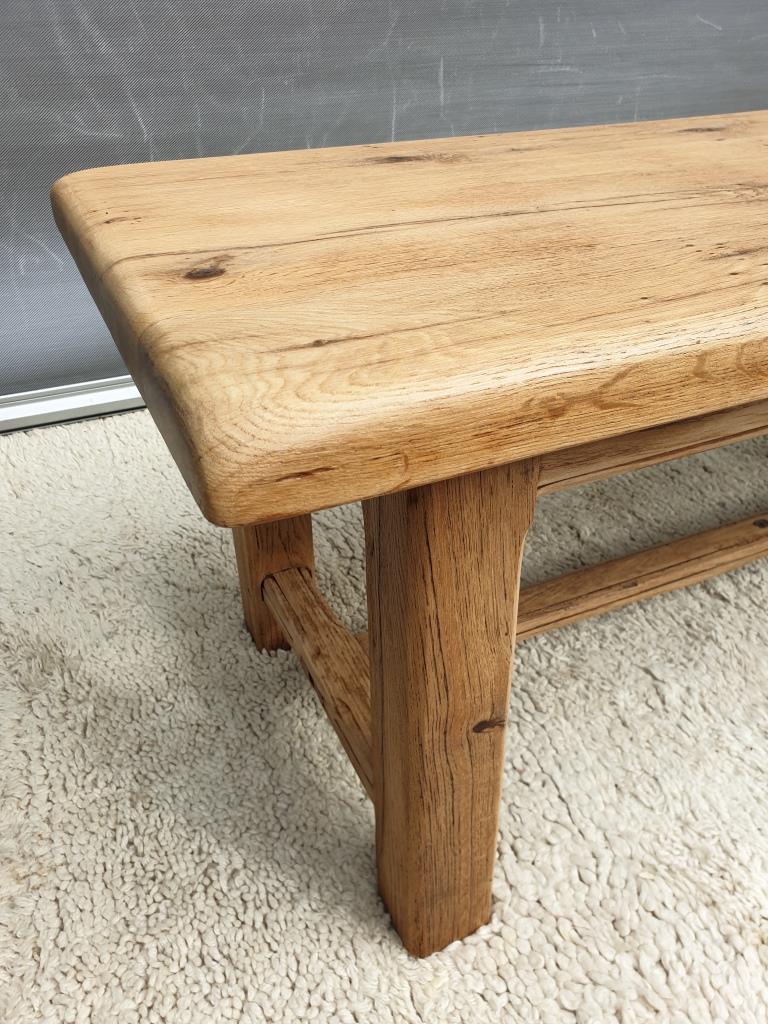 Farmhouse coffee table raw oak natural shade
