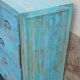 Blue wooden dresser with drawers