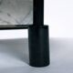 Table basse réglable en marbre noir et blanc italien, années 1980