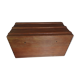 Old military travel trunk with oak key and label