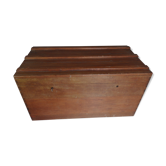 Old military travel trunk with oak key and label