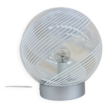 Mid-century design swirl glass table lamp, 1970s Italy