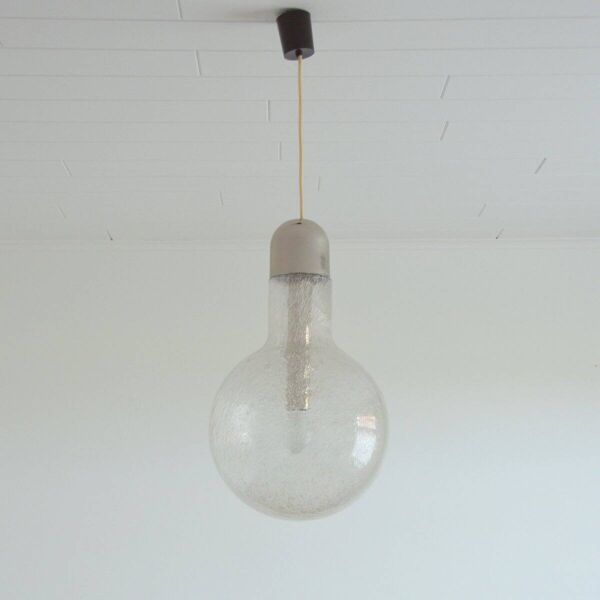 Suspension en verre à bulles de Peill and Putzler vintage 1970s
