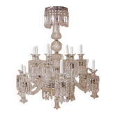 Grand lustre en cristal de France, années 1930/40 dans le style Baccarat Zenith.