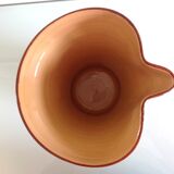 Pitcher in glazed ochre ceramic 50/60 years