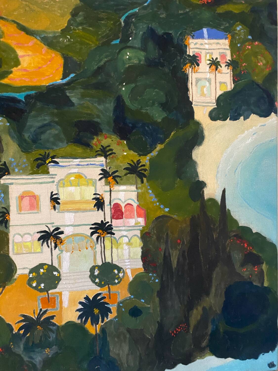 20th century villa landscape