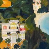 20th century villa landscape