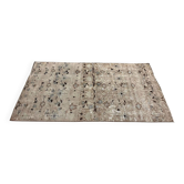 Antique Unique Aztec Design Muted Turkish Old Rug