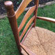 Fauteuil vintage orme et paille