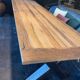 Table 350 x 100 cm chene and metal legs