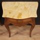 Pair of Italian inlaid bedside tables with marble top