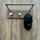 Stylish Mid Century Modern Coat Rack with Wooden Shelves - Charming Vintage Inspired Coat Hanger - S