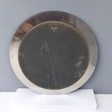 Round Wall Mirror with Mirrored Steel Frame, Italy