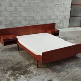 Vintage teak bed 2 places