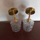 Pair of vintage molded glass wall sconces