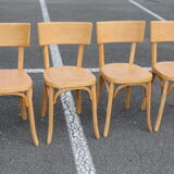 4 chairs Baumann no.24 light beech