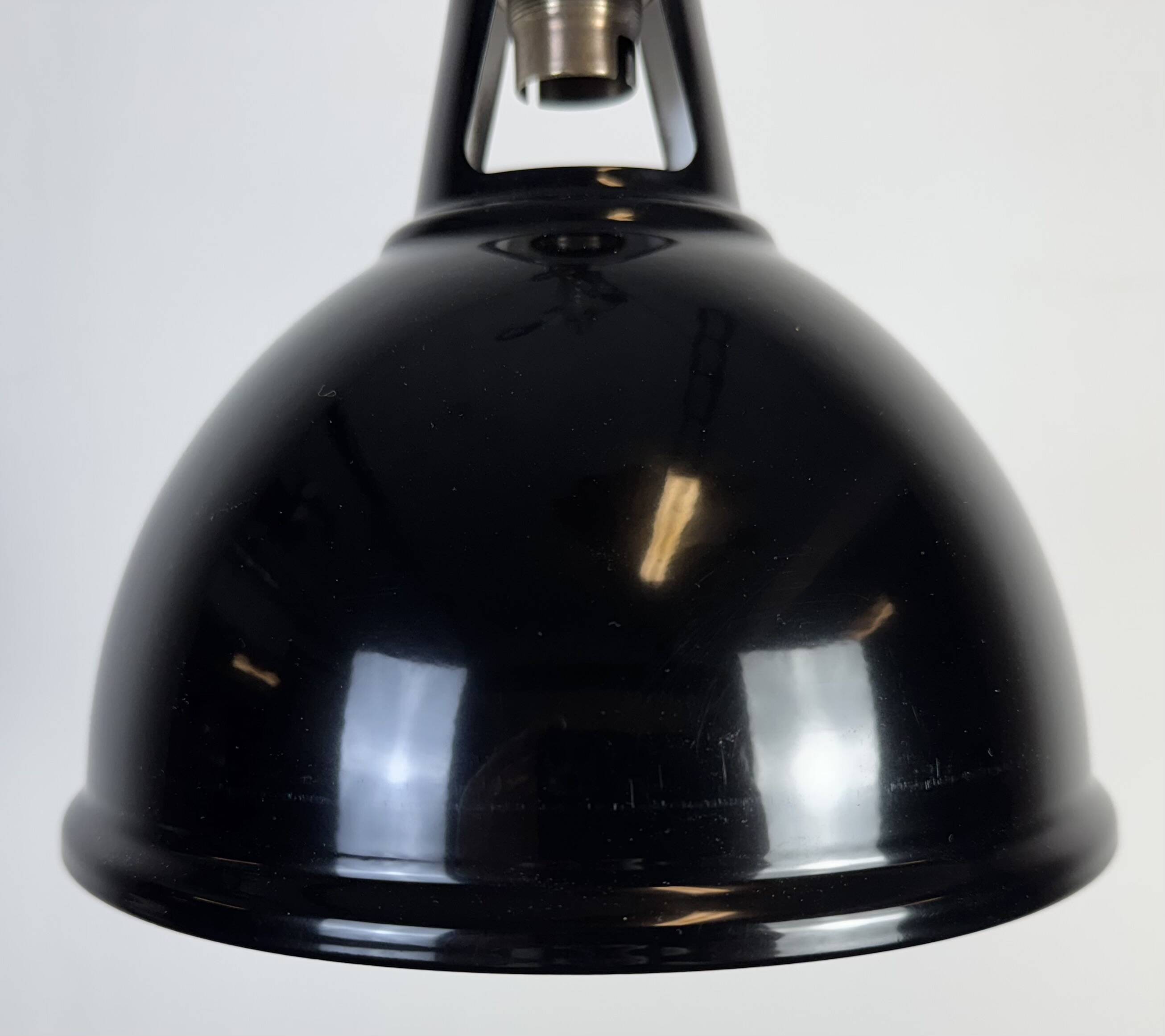 Vintage Industrial Black Painted Pendant Lamp