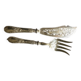 Silver fish cutlery 19th century